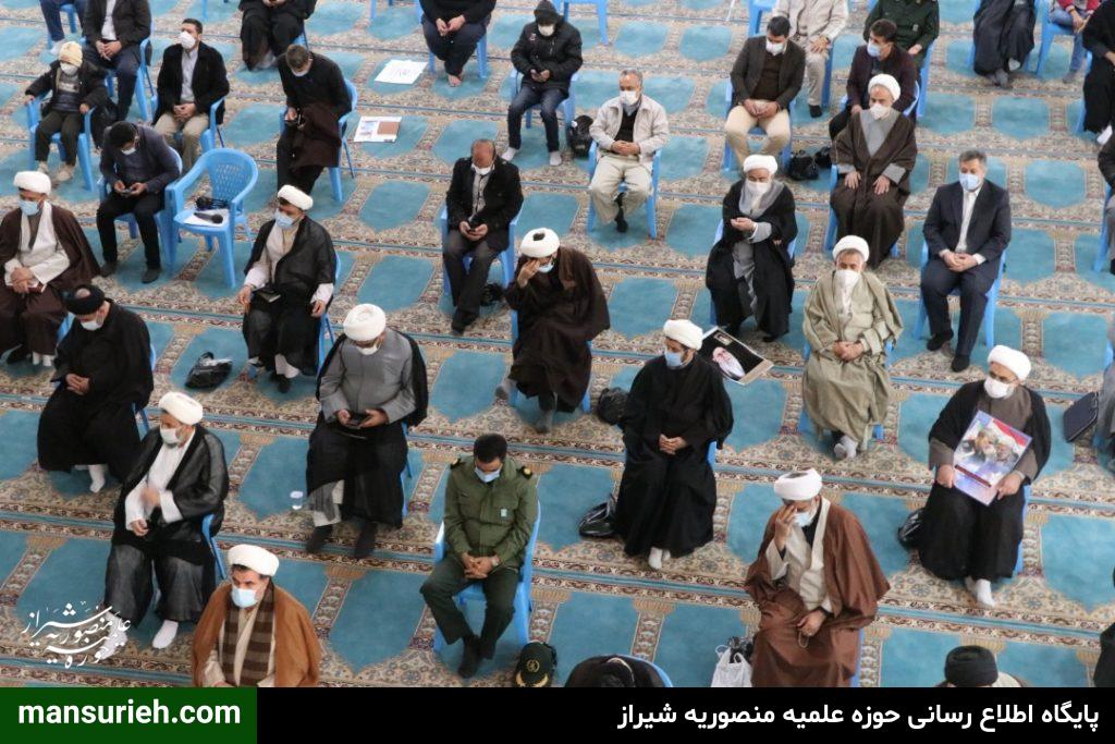 گردهمایی طلاب و روحانیون در مراسم 9 دی حوزه علمیه منصوریه