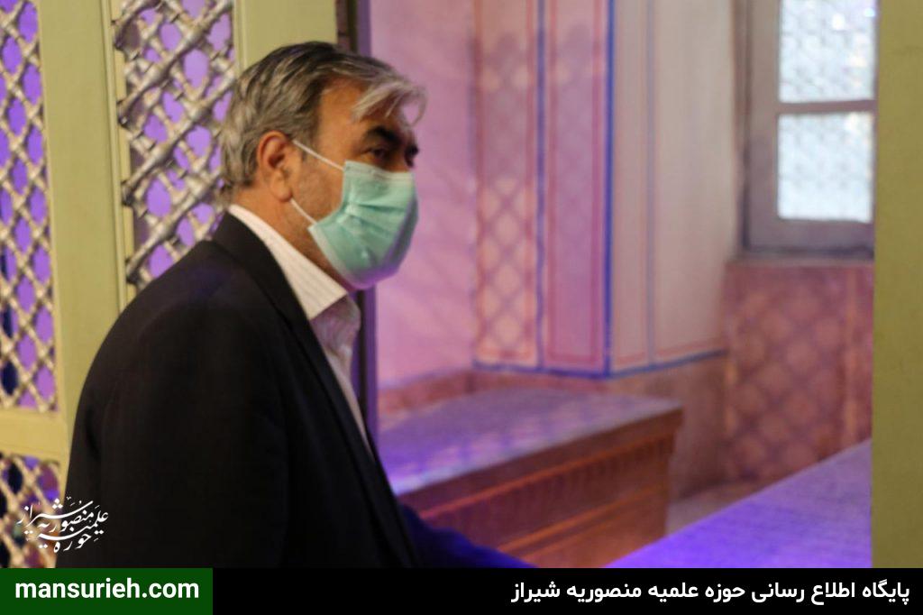 دیدار نمایندگان مجلس شورای اسلامی شیراز با حضرت استاد حاج شیخ علیرضا حدائق در مدرسه منصوریه