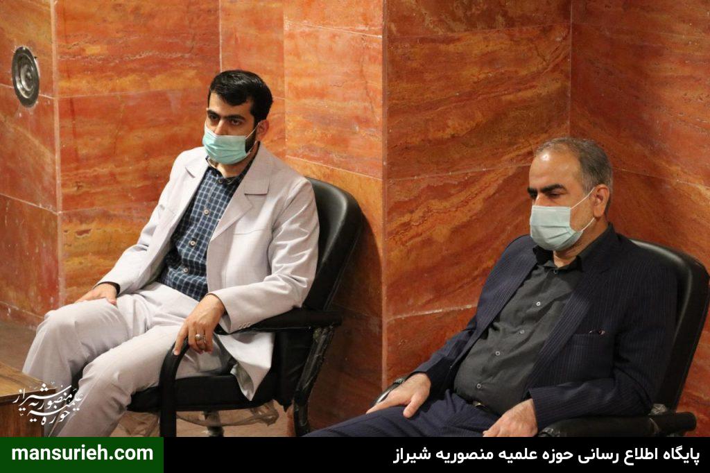 دیدار نمایندگان مجلس شورای اسلامی شیراز با حضرت استاد حاج شیخ علیرضا حدائق در مدرسه منصوریه